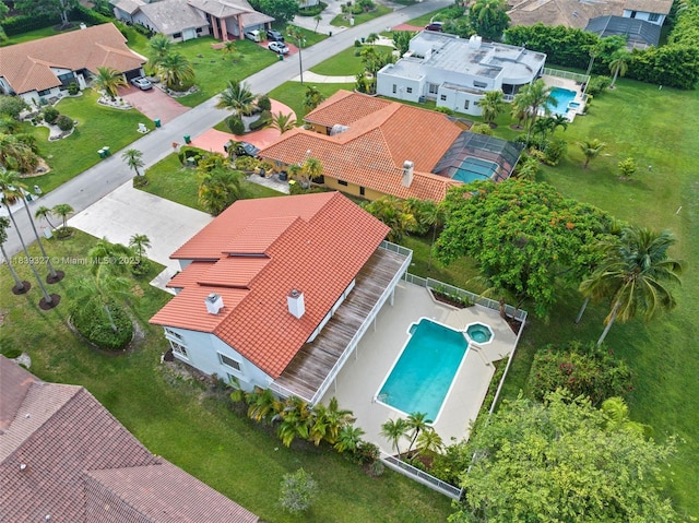 7545 Banyan Way, Tamarac, FL 33321 - aerial perspective of suburban area featuring a pool