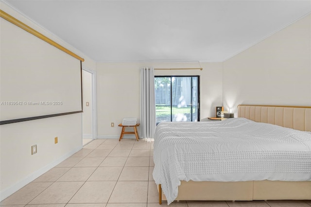 8415 SW 107th Ave Unit 130W, Miami, FL 33173 - bedroom featuring light tile patterned floors and crown molding