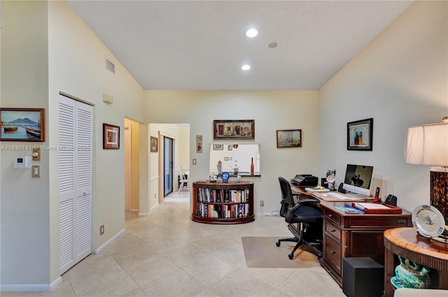 8406 NW 78th Ct, Tamarac, FL 33321 - office featuring recessed lighting and light tile patterned floors