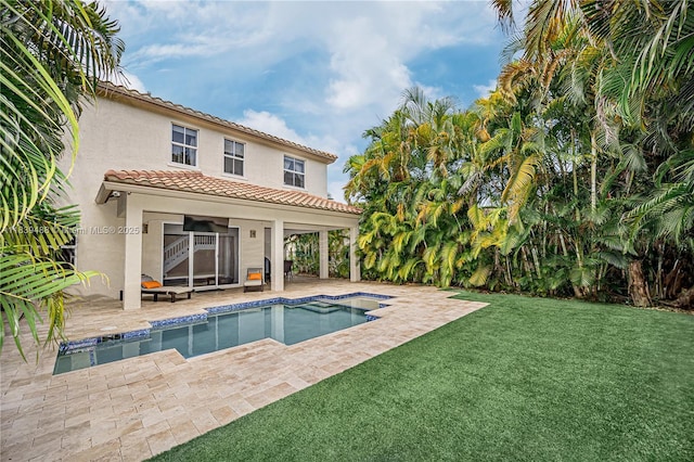 10608 NW 36th St, Coral Springs, FL 33065 - swimming pool with a patio area and a lawn