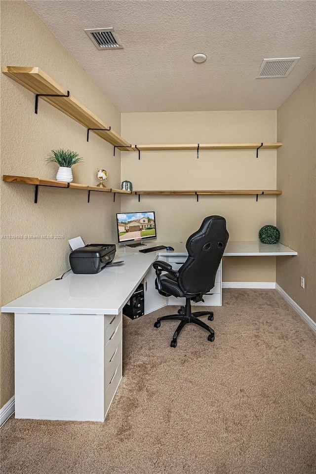 10608 NW 36th St, Coral Springs, FL 33065 - home office with carpet and a textured ceiling