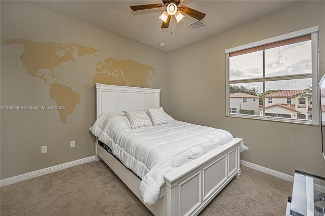 10608 NW 36th St, Coral Springs, FL 33065 - bedroom with light colored carpet and a ceiling fan