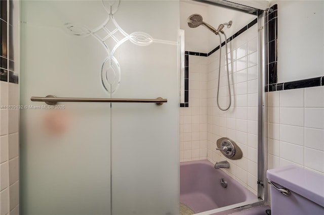 7140 Fillmore St, Hollywood, FL 33024 - bathroom with toilet and shower / bath combination with glass door