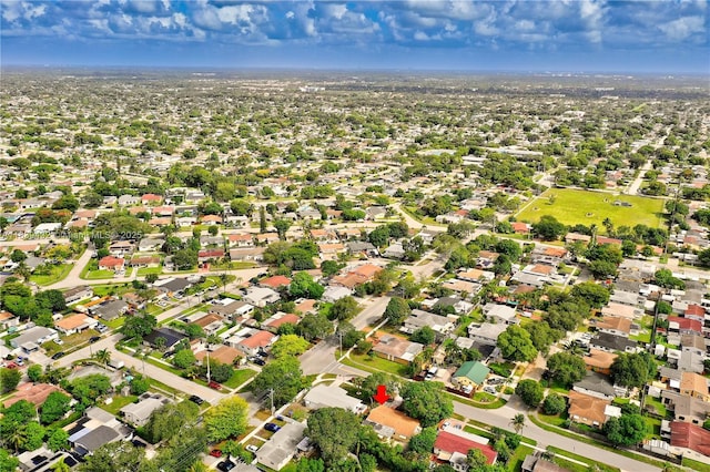 7140 Fillmore St, Hollywood, FL 33024 - aerial view of property and surrounding area with nearby suburban area