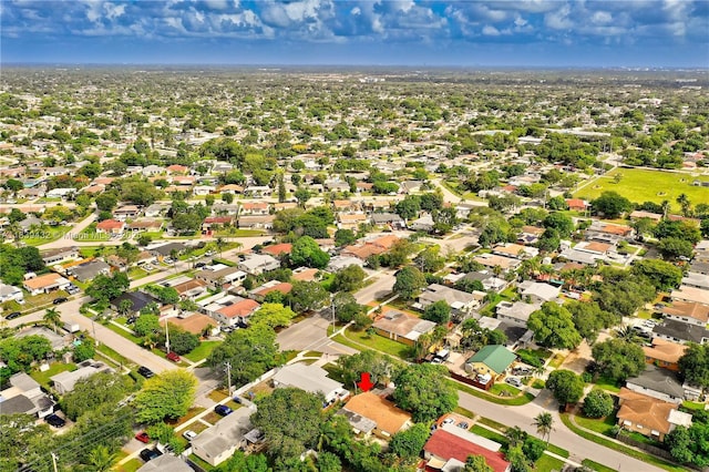 7140 Fillmore St, Hollywood, FL 33024 - aerial view of property and surrounding area with nearby suburban area