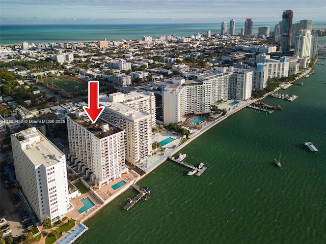 1228 W Ave Unit 911, Miami Beach, FL 33139 - view of urban area with a large body of water