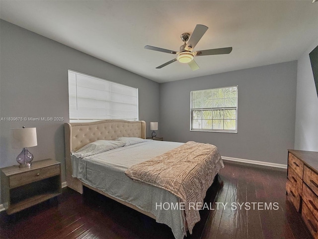 2359 Gabriel Ln, West Palm Beach, FL 33406 - bedroom featuring dark wood-style flooring and a ceiling fan