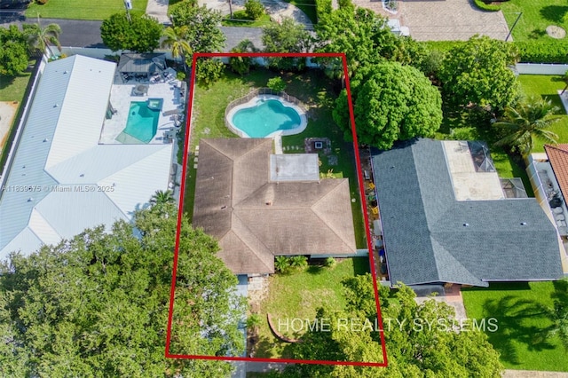 2359 Gabriel Ln, West Palm Beach, FL 33406 - aerial overview of property's location with a pool and property boundaries highlighted