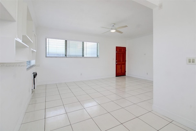 350 75th St Unit 201, Miami Beach, FL 33141 - empty room featuring a ceiling fan and light tile patterned floors