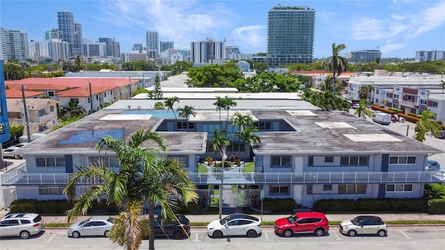 350 75th St Unit 201, Miami Beach, FL 33141 - drone / aerial view of city skyline