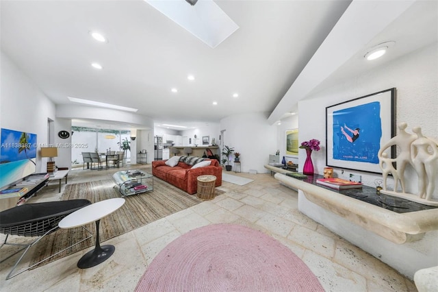 3200 Morris Ln, Miami, FL 33133 - living room with recessed lighting and a skylight