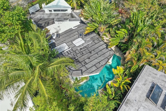 3200 Morris Ln, Miami, FL 33133 - aerial view of property and surrounding area with a pool area