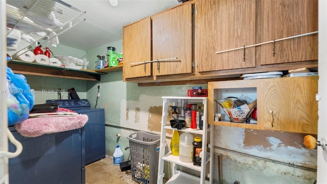 521 SE 5th St, Hialeah, FL 33010 - washroom featuring washer / dryer and cabinet space