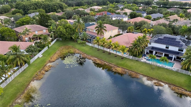 19252 N Hibiscus St, Weston, FL 33332 - aerial perspective of suburban area with a pool area and a nearby body of water