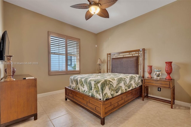 19252 N Hibiscus St, Weston, FL 33332 - bedroom featuring ceiling fan and light tile patterned floors