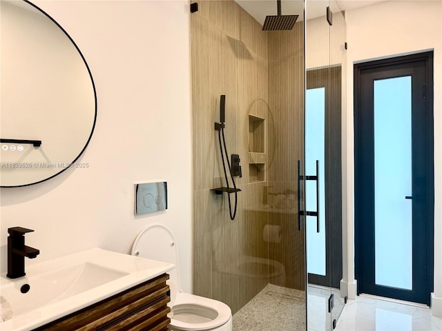 641 Nightingale Ave, Miami Springs, FL 33166 - bathroom with a shower stall and vanity
