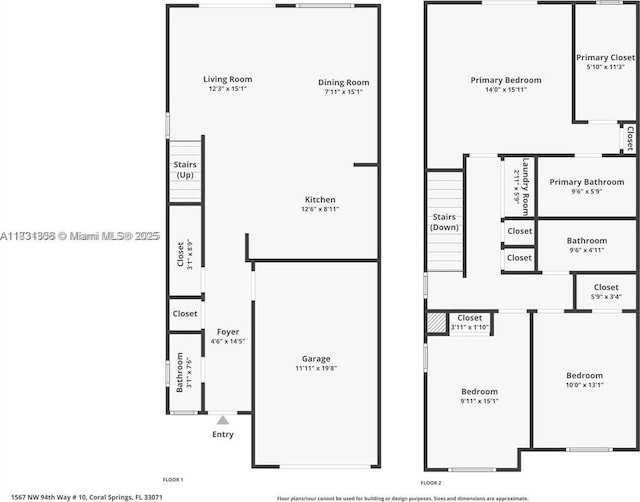 1563 NW 94th Way Unit 09, Coral Springs, FL 33071 - view of floor plan / room layout