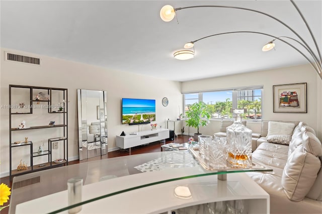 1700 NE 105th St Unit 312, Miami Shores, FL 33138 - living area with wood finished floors