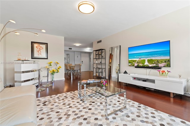 1700 NE 105th St Unit 312, Miami Shores, FL 33138 - living area with wood finished floors