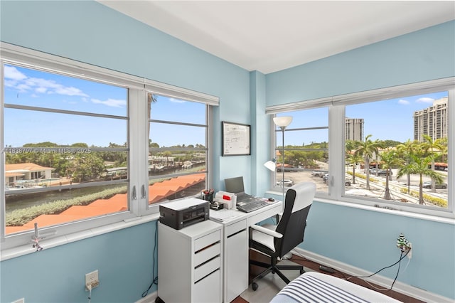 1700 NE 105th St Unit 312, Miami Shores, FL 33138 - home office with plenty of natural light and wood finished floors