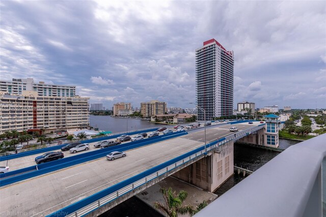 4010 S Ocean Dr Unit R509, Hollywood, FL 33019 - water view featuring nearby urban area and a notable bridge