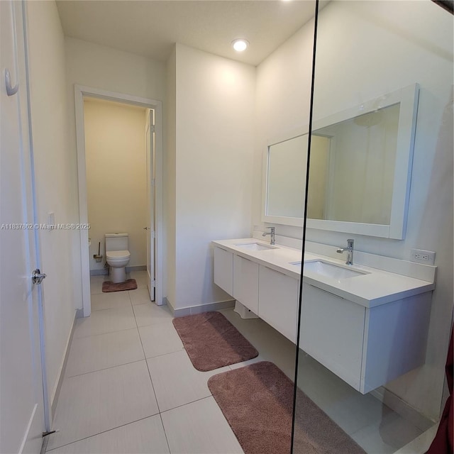 10440 NW 67th St Unit 10440, Doral, FL 33178 - full bath with double vanity, tile patterned floors, and recessed lighting