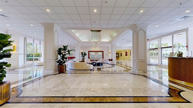 5600 Collins Ave Unit 10A, Miami Beach, FL 33140 - lobby featuring recessed lighting and a decorative wall