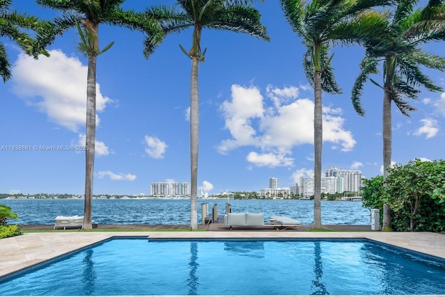 315 E Rivo Alto Dr, Miami Beach, FL 33139 - swimming pool with a water view