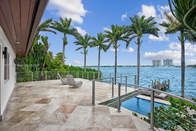 315 E Rivo Alto Dr, Miami Beach, FL 33139 - view of patio with a water view