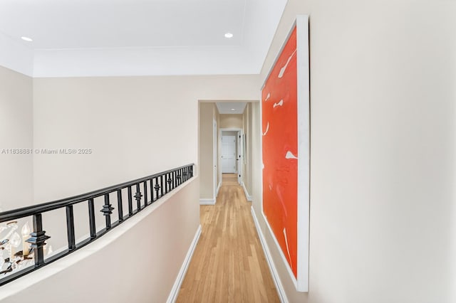 315 E Rivo Alto Dr, Miami Beach, FL 33139 - corridor with light wood finished floors and recessed lighting