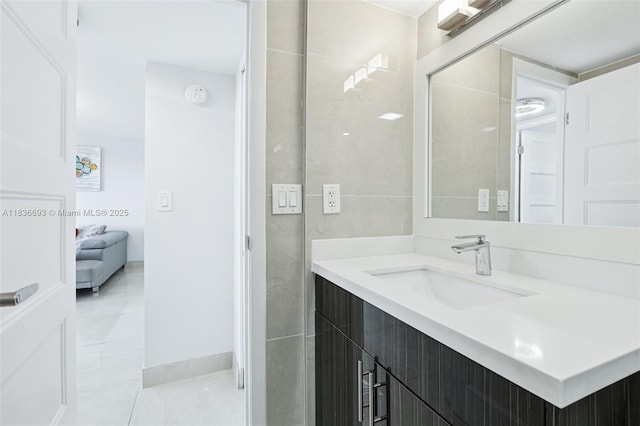 20379 W Country Club Dr Unit 1436, Aventura, FL 33180 - bathroom with vanity and tile patterned floors