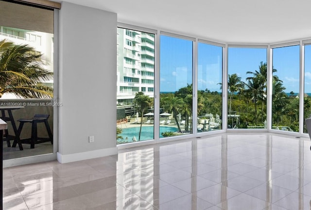 300 S Pointe Dr Unit 501, Miami Beach, FL 33139 - view of unfurnished sunroom