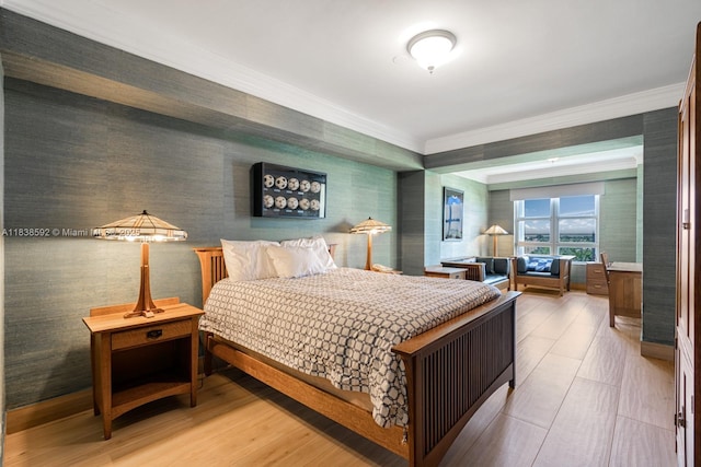 445 Grand Bay Dr Unit 1011, Key Biscayne, FL 33149 - bedroom featuring crown molding and wood finished floors