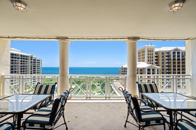445 Grand Bay Dr Unit 1011, Key Biscayne, FL 33149 - patio / terrace featuring a water view