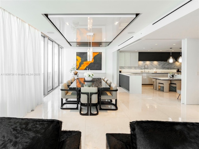 17475 Collins Ave Unit 1001, Sunny Isles Beach, FL 33160 - dining room featuring light tile patterned floors