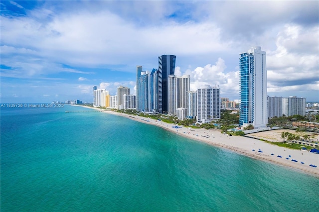 17475 Collins Ave Unit 1001, Sunny Isles Beach, FL 33160 - water view with nearby beach and skyline