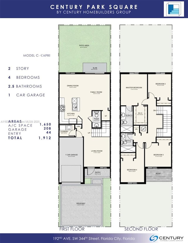 34503 SW 189th Ct Unit 34503C, Homestead, FL 33034 - view of property floor plan