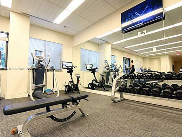 999 SW 1st Ave Unit 1609, Miami, FL 33130 - exercise room featuring carpet floors