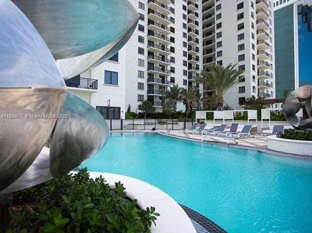 999 SW 1st Ave Unit 1609, Miami, FL 33130 - community pool with a patio