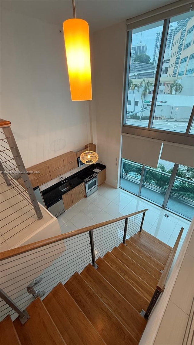 350 S Miami Ave Unit 302, Miami, FL 33130 - stairs featuring tile patterned floors
