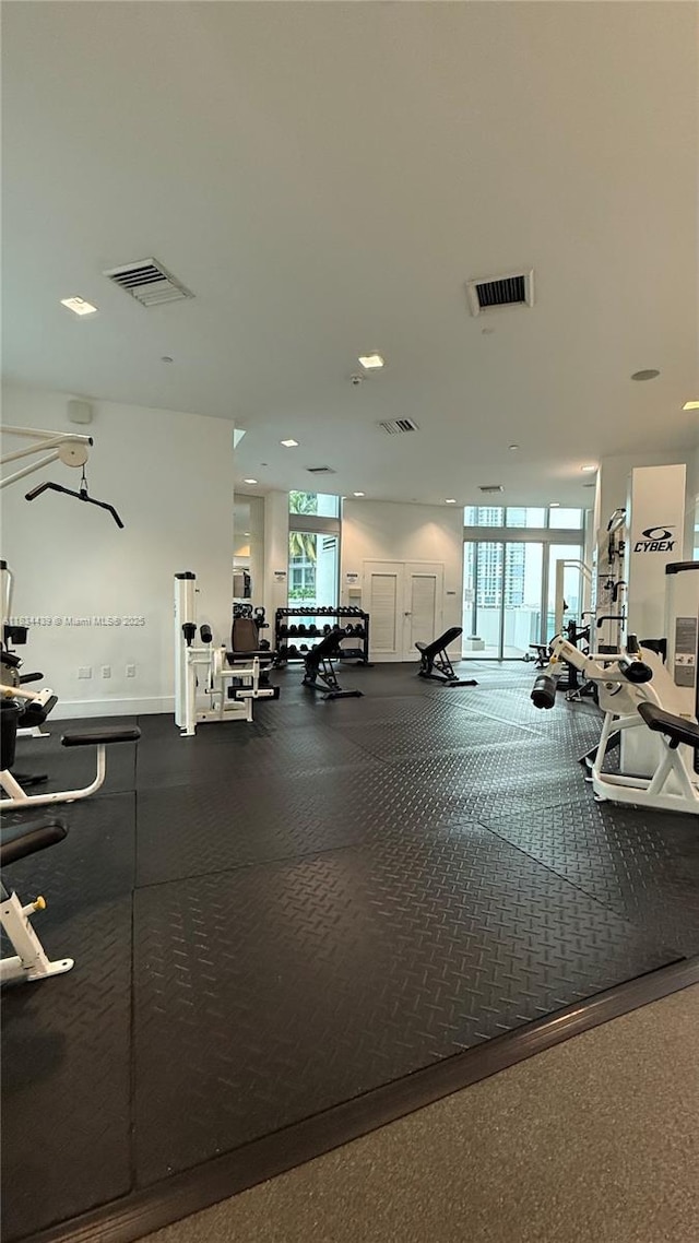 350 S Miami Ave Unit 302, Miami, FL 33130 - workout area with recessed lighting