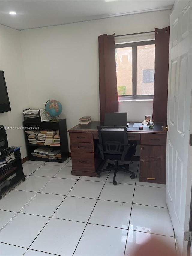 10851 SW 2nd St Unit K111, Sweetwater, FL 33174 - home office featuring light tile patterned floors