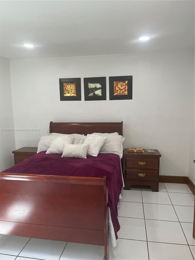 10851 SW 2nd St Unit K111, Sweetwater, FL 33174 - bedroom featuring light tile patterned floors and recessed lighting