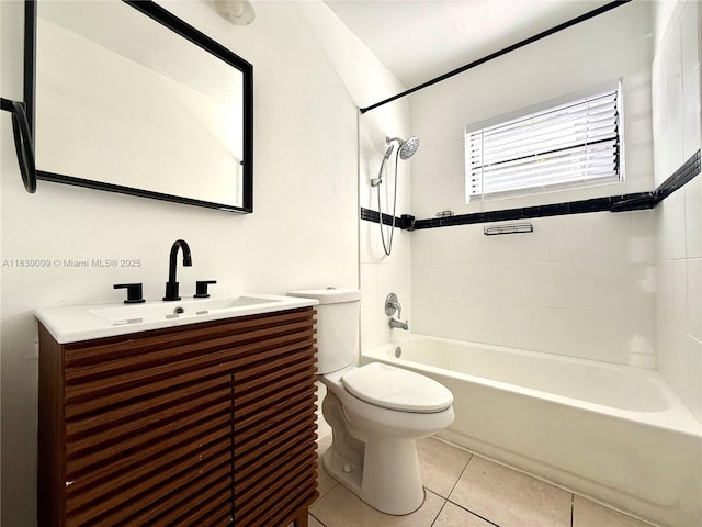 2406 N 28th Ave, Hollywood, FL 33020 - full bathroom featuring vanity, shower / bath combination, and tile patterned flooring
