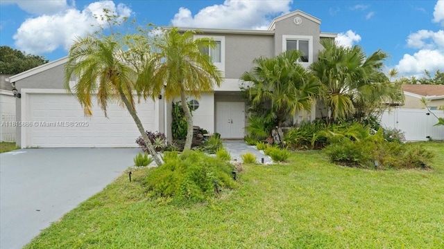 18701 Shauna Manor Dr, Boca Raton, FL 33496 - view of front facade featuring stucco siding, an attached garage, and driveway