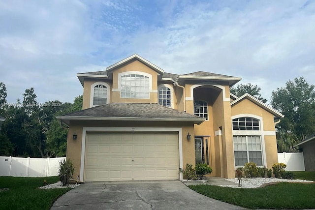 7111 Colony Pointe Dr, Riverview, FL 33578 - traditional-style house with driveway, stucco siding, and a shingled roof