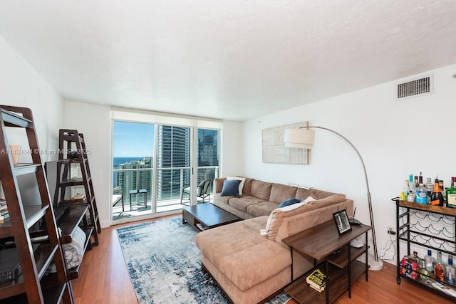 1155 Brickell Bay Dr Unit 3403, Miami, FL 33131 - living room featuring wood finished floors