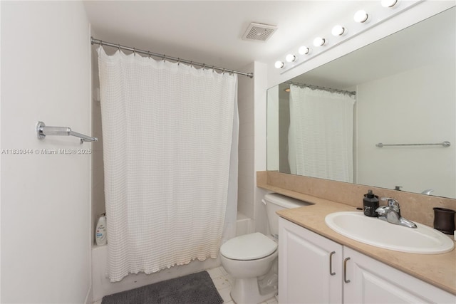 1155 Brickell Bay Dr Unit 3403, Miami, FL 33131 - full bathroom with vanity, shower / tub combo, and tile patterned flooring