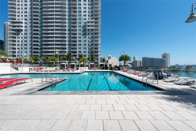 1155 Brickell Bay Dr Unit 3403, Miami, FL 33131 - community pool featuring a patio