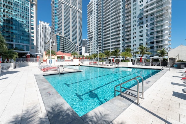 1155 Brickell Bay Dr Unit 3403, Miami, FL 33131 - community pool with a patio and a view of city
